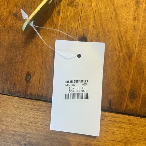 NWT Gold Curtain Tieback with Pressed Flowers - Picture 5 of 7